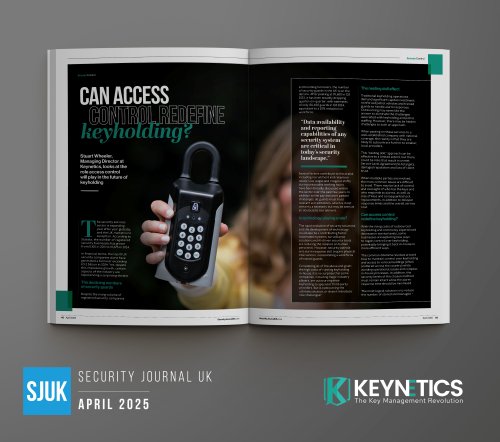A press clipping of Keynetics' article on keyholding in SJUK