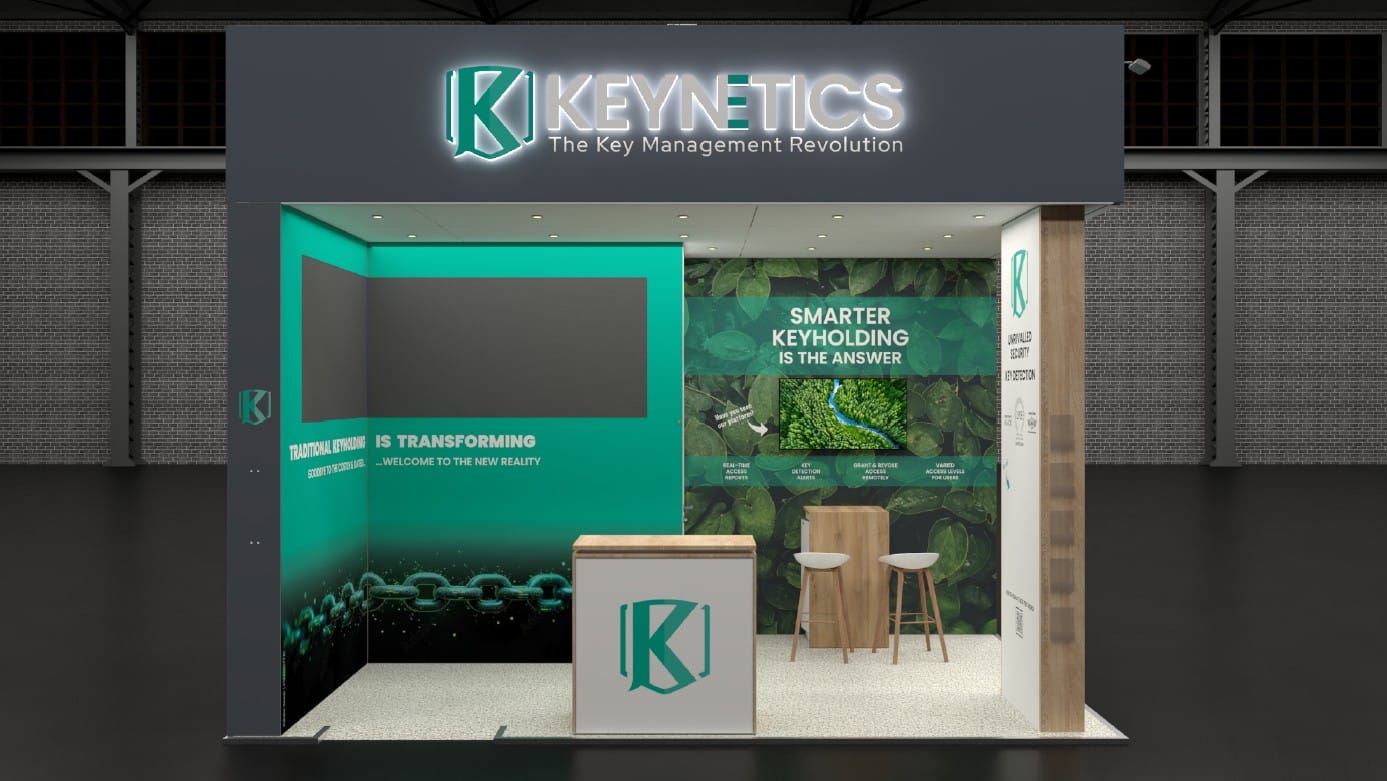 Keynetics stand mock up for the security event
