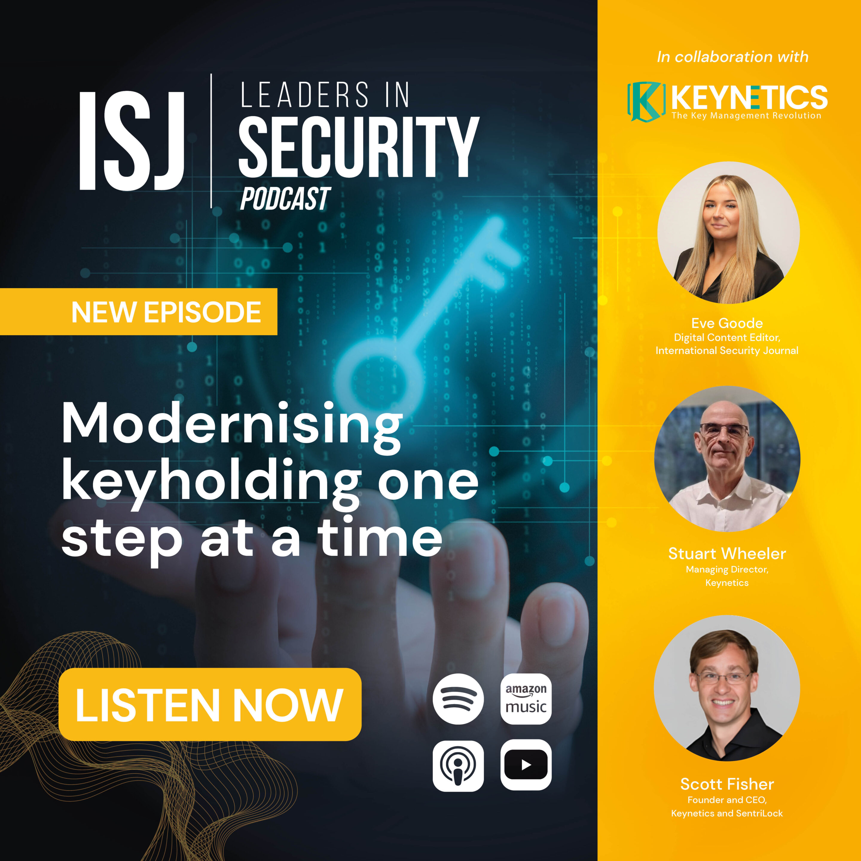 ISJ Leaders in Security podcast graphic with Keynetics speakers
